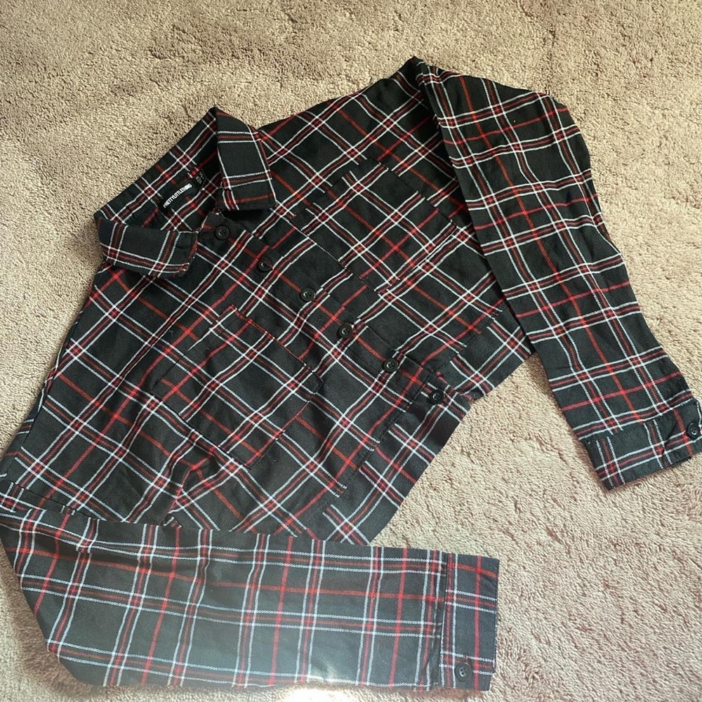 Flannel crop top